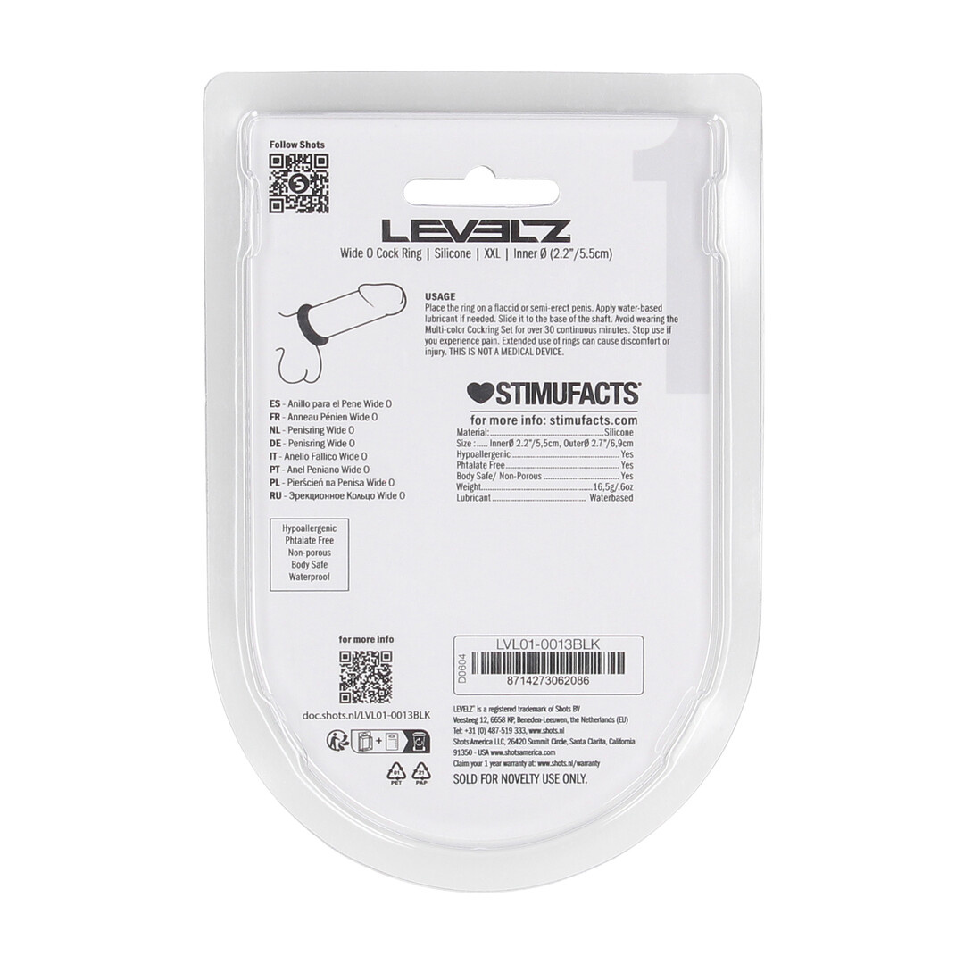 Wide O Siliconen Cockring XXL 55mm Zwart – Comfort & Kracht