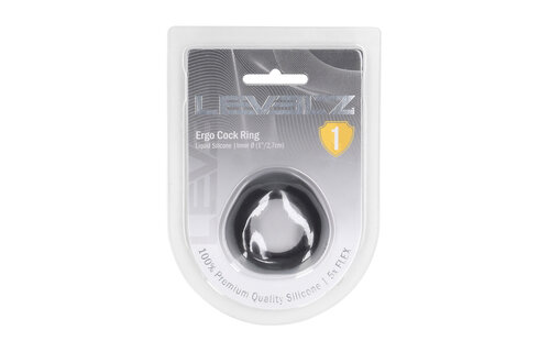 Ergo Liquid Silicone Cock Ring Black - Comfort & Tension