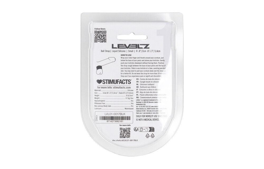 Vloeibare Silicone Balriem S 34 mm Zwart – Comfort & Spanning