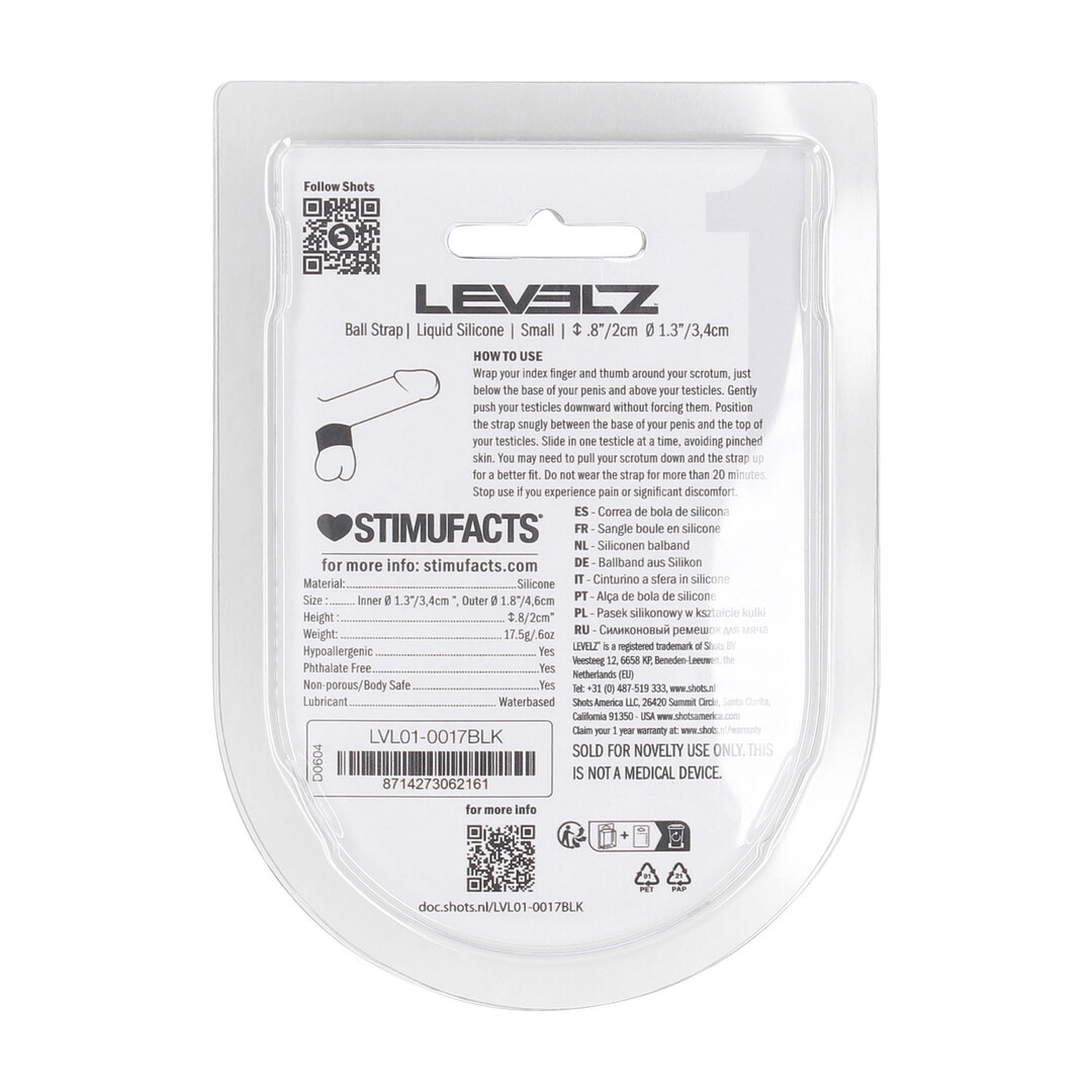 Vloeibare Silicone Balriem S 34 mm Zwart – Comfort & Spanning