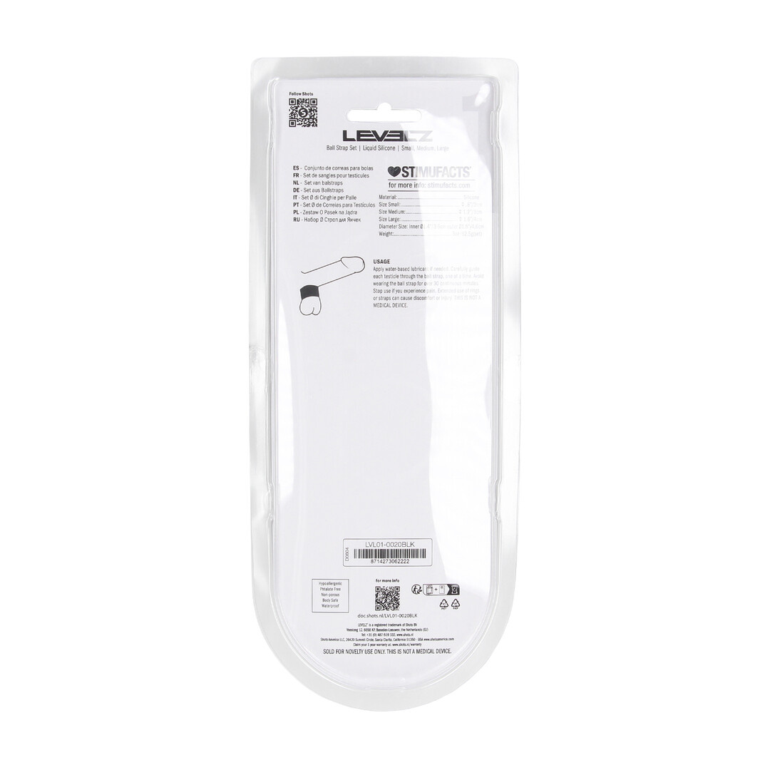 Vloeibare Ballenriem Set van 3 S/M/L