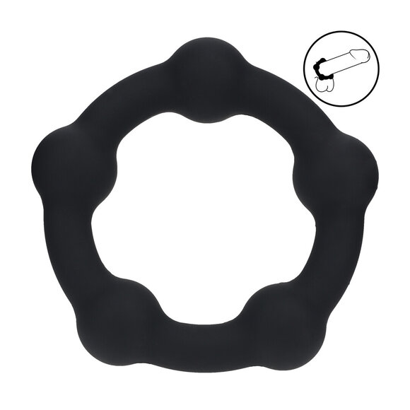 Kralen Silicone Cockring M Zwart – Comfort & Kracht