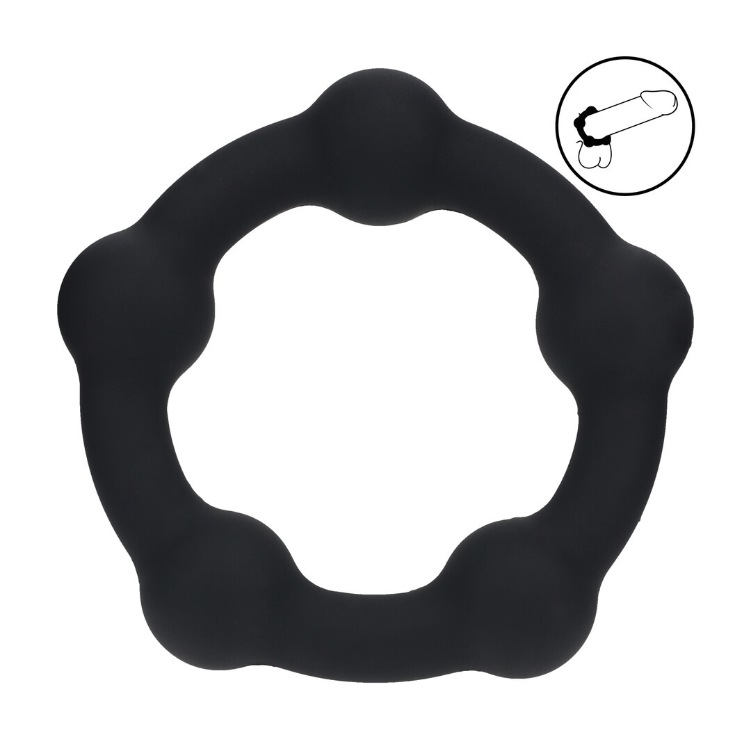 Kralen Silicone Cockring M Zwart – Comfort & Kracht