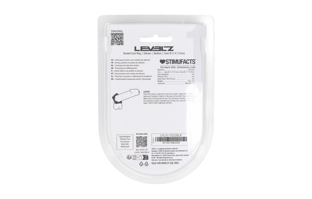 Perlen-Silikon-Cockring M Schwarz – Komfort & Kraft