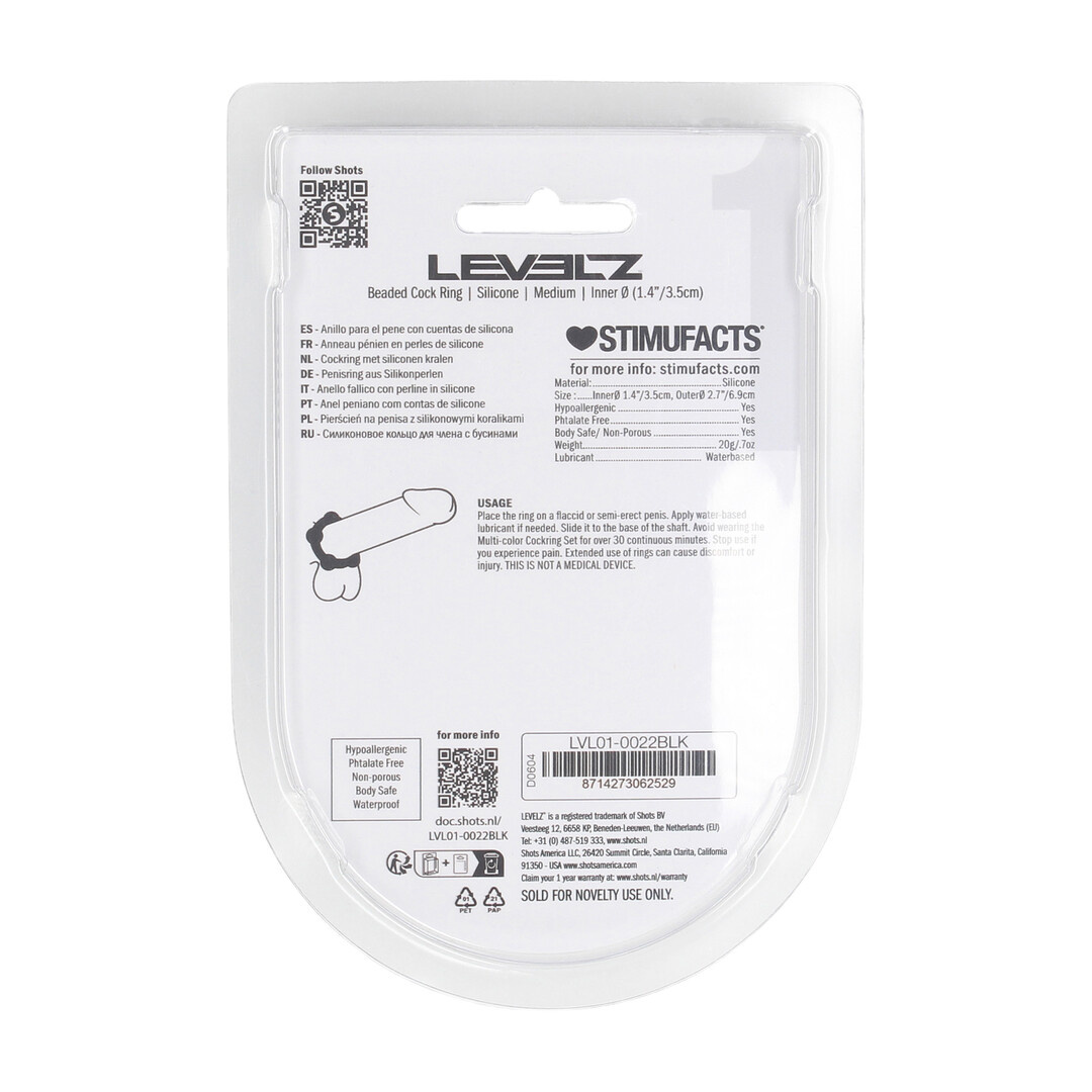 Kralen Silicone Cockring M Zwart – Comfort & Kracht