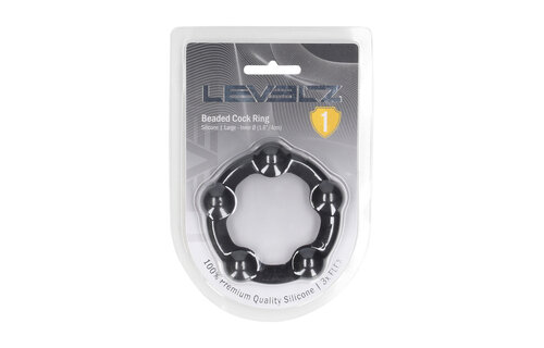 Perlen-Silikon-Cockring L Schwarz – Komfort & Leistung