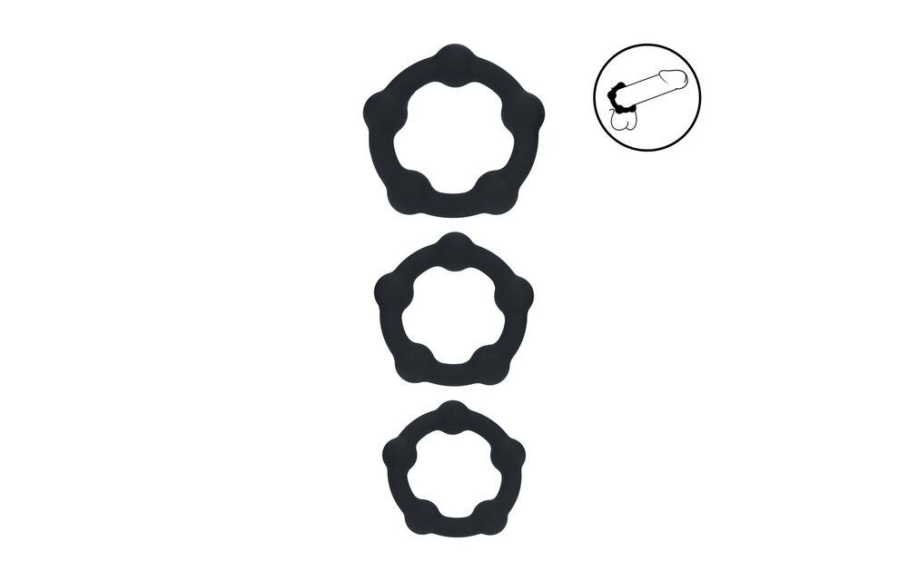 Kralen Cockring Set van 3 S/M/L