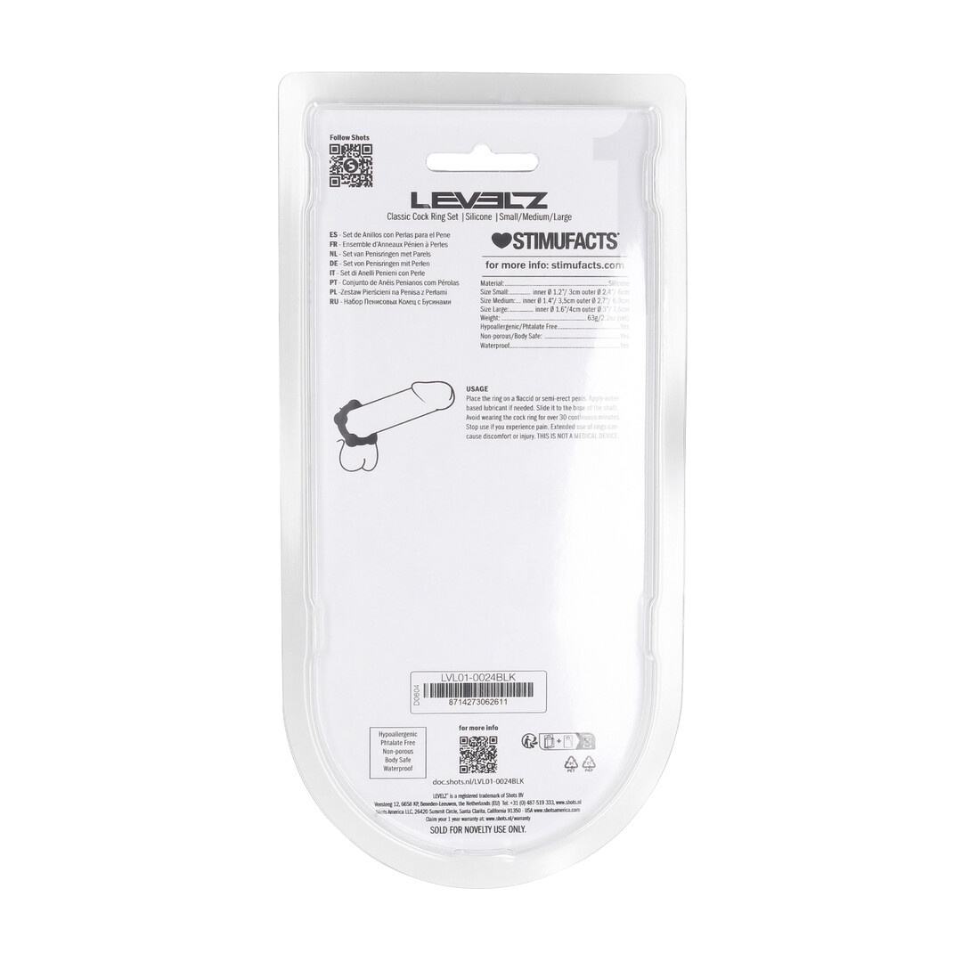 Kralen Cockring Set van 3 S/M/L