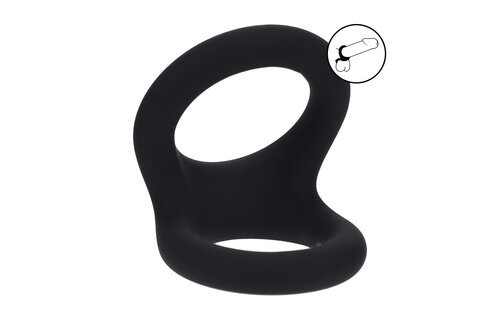 Double O Silicone Cock Ring M - Black | Power & Comfort