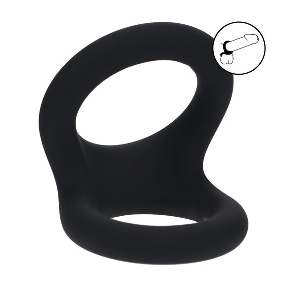 Double O Silicone Cock Ring M - Black | Power & Comfort