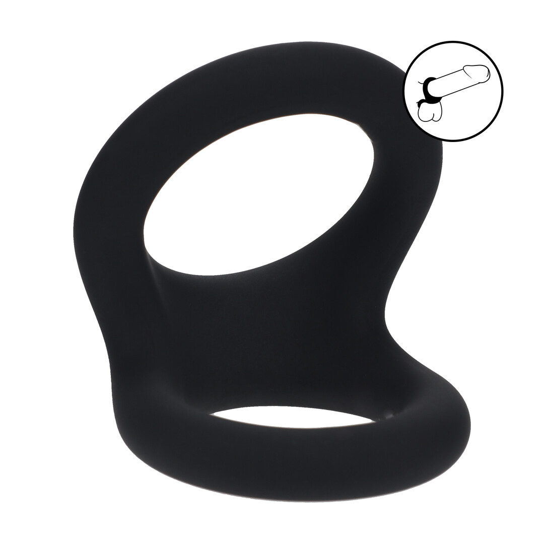 Double O Silicone Cock Ring M - Black | Power & Comfort