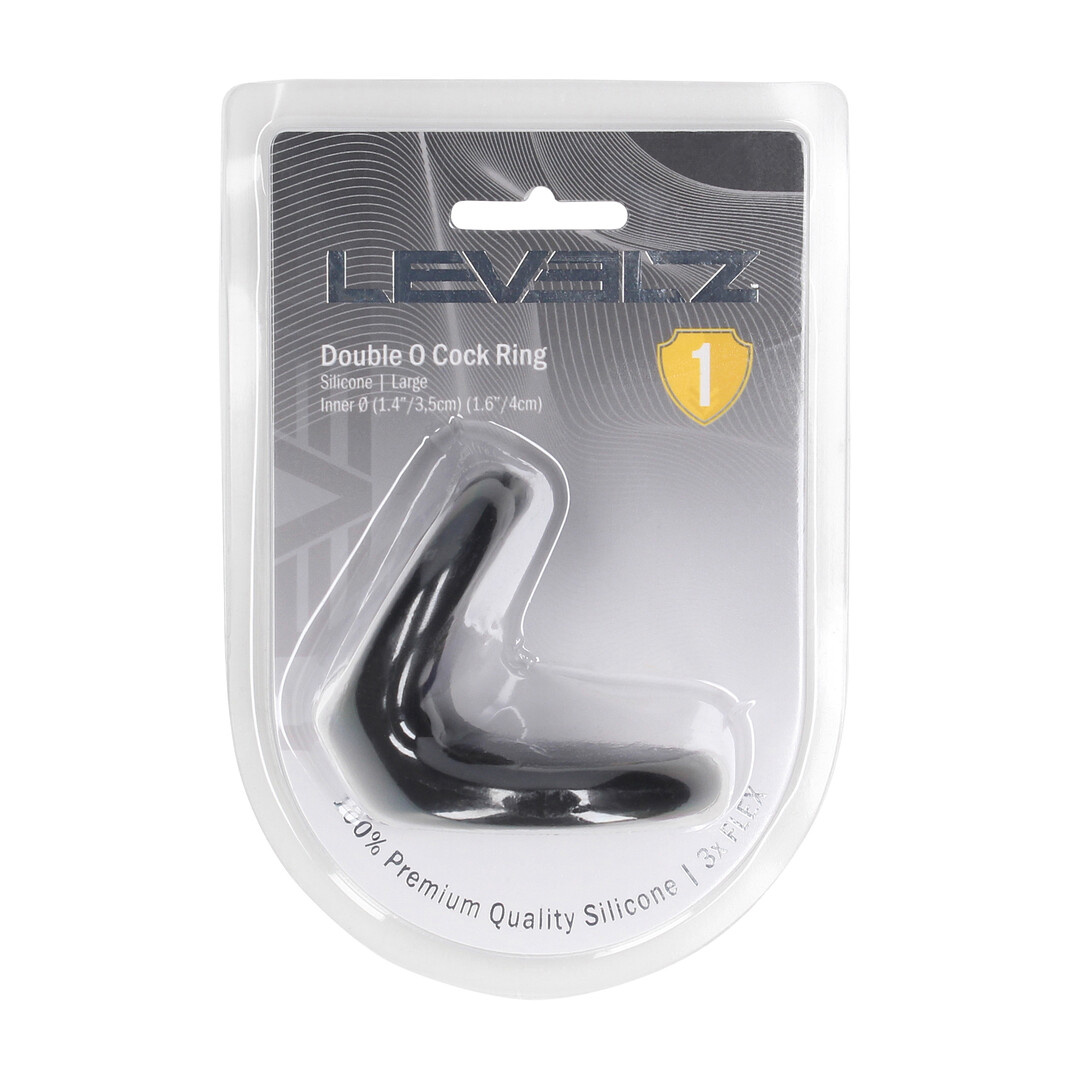 Double O Silicone Cock Ring L - Black | LEVELZ Maximum Sensation