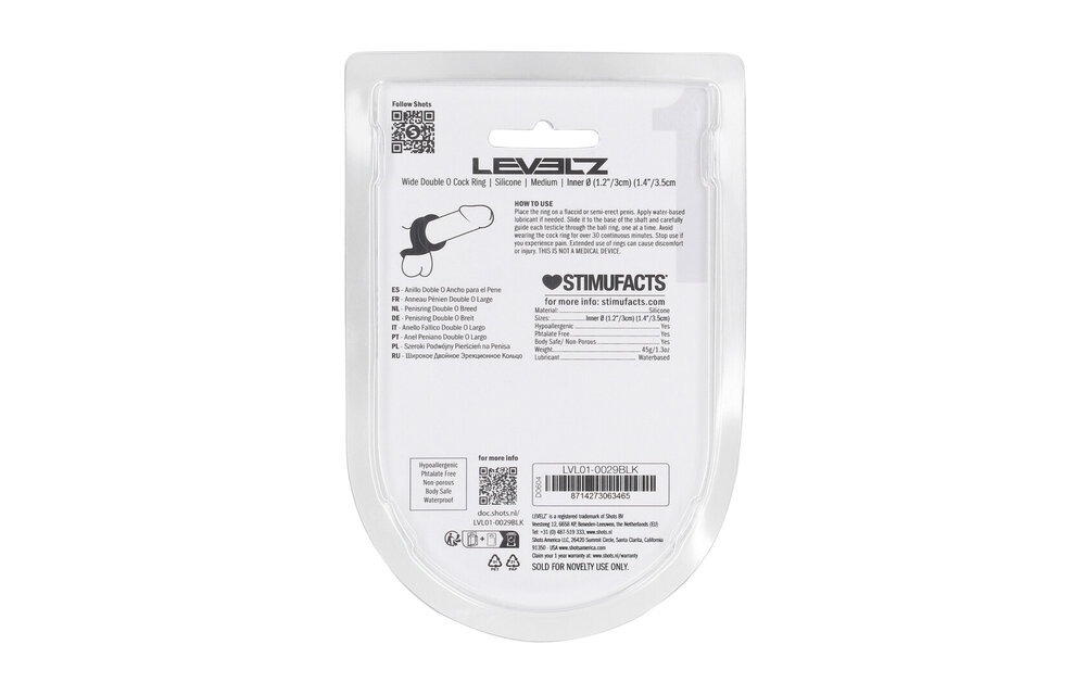 Breiter Doppel-O-Silikon-Cockring M Schwarz – Extra Kraft