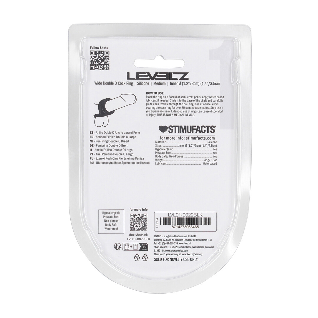 Breiter Doppel-O-Silikon-Cockring M Schwarz – Extra Kraft