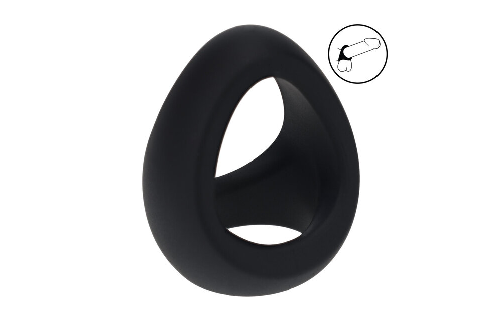 Soft Tri O Silicone Cock Ring Black – Maximum Control