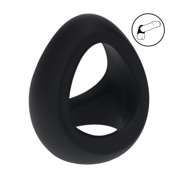 Soft Tri O Silicone Cock Ring Black – Maximum Control