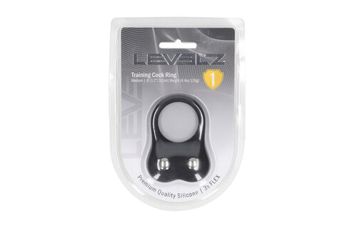 Silicone Training Cock Ring M Black – Extra Intensity | Levelz