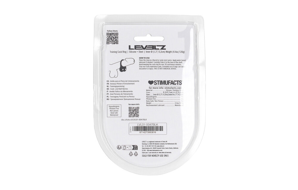 Silikon-Trainings-Cockring M Schwarz – Extra Intensität | Levelz