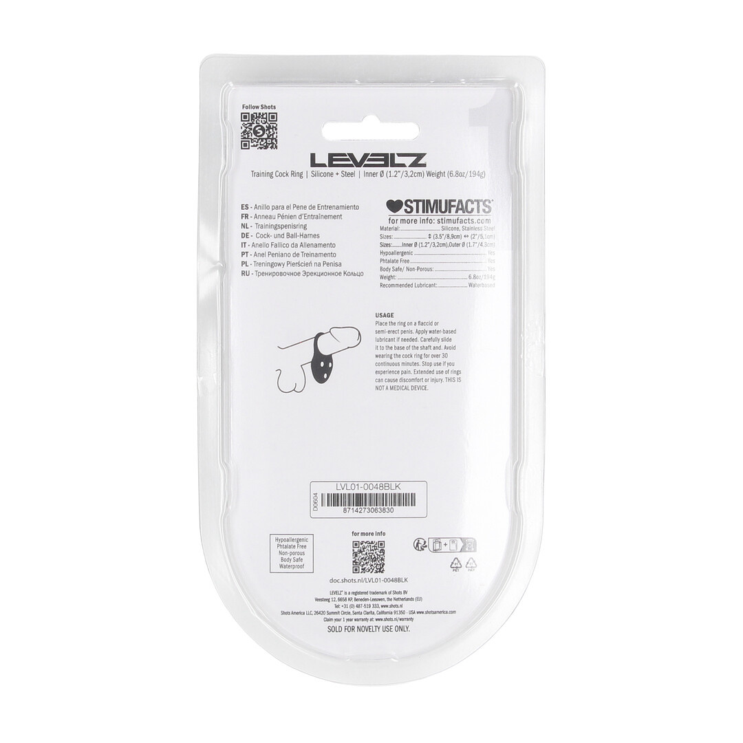 Silicone Training Cock Ring L Black – Strong & Comfortable