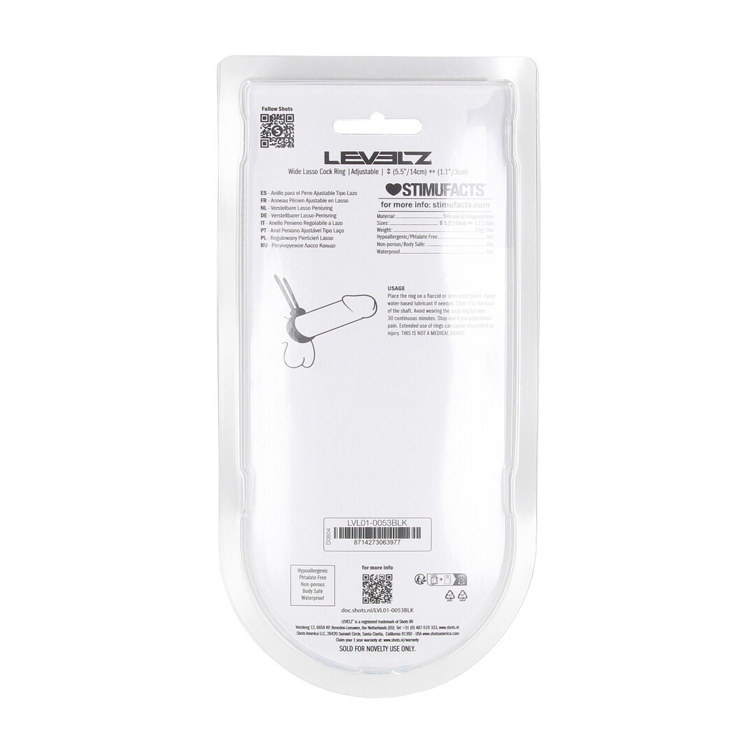 Breiter verstellbarer Lasso-Cockring 5 mm