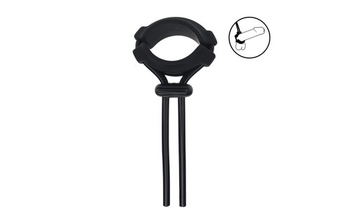 Afneembare Verstelbare Siliconen Cockring 5mm Zwart | Levelz