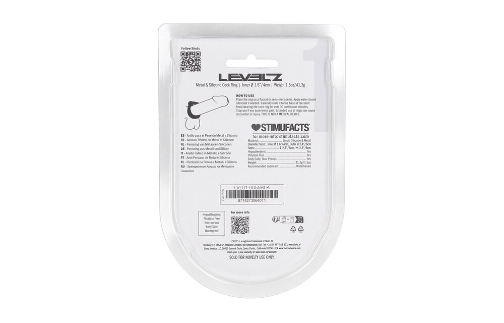 Cockring aus Metall und Silikon