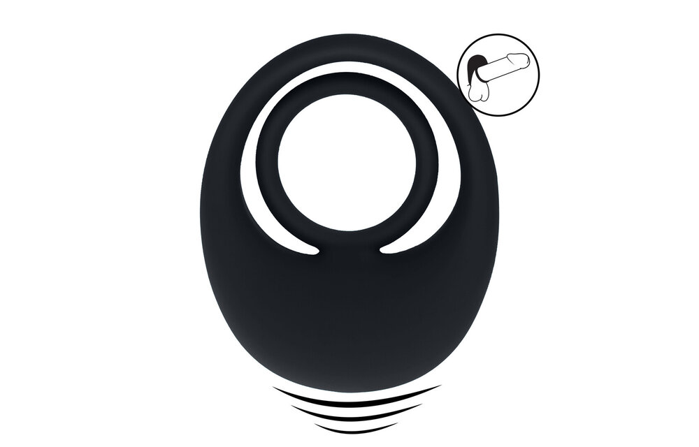 Vibrerende Siliconen Cockring Zwart | LEVELZ Trioplezier