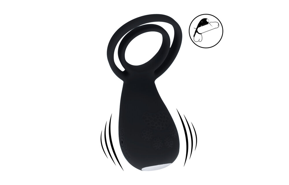 Vibrating Cock Ring with Balls & Silicone XXL Anal Balls