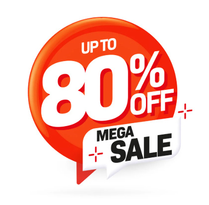 MEGA-SALE BIS ZU 80%
