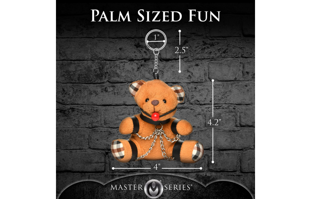 Whipped Teddy Bear Keyring Brown – Tough & Funny