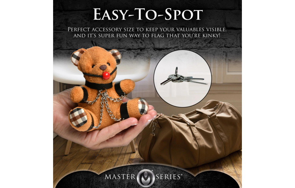 Whipped Teddy Bear Keyring Brown – Tough & Funny