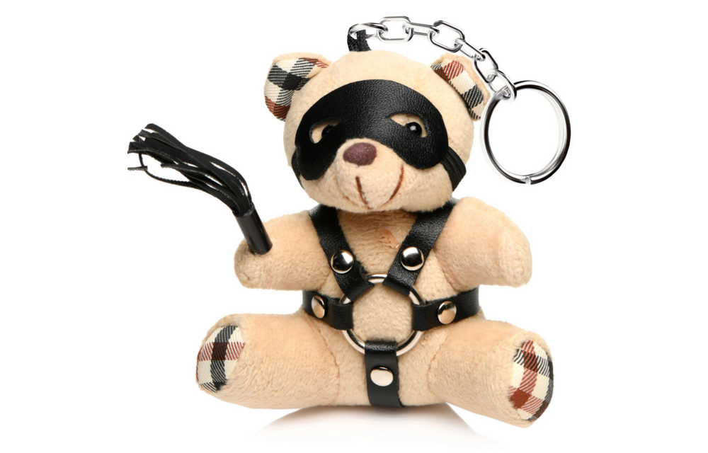 BDSM Teddybeer Sleutelhanger Tan – Schattig & Kinky Gift