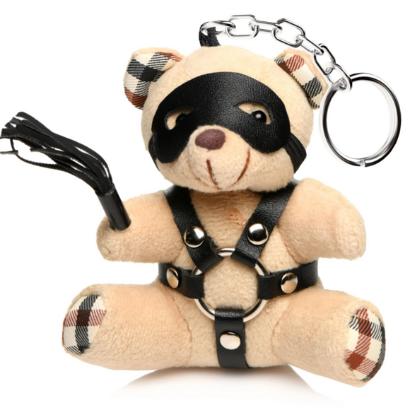 BDSM Teddybeer Sleutelhanger Tan – Schattig & Kinky Gift