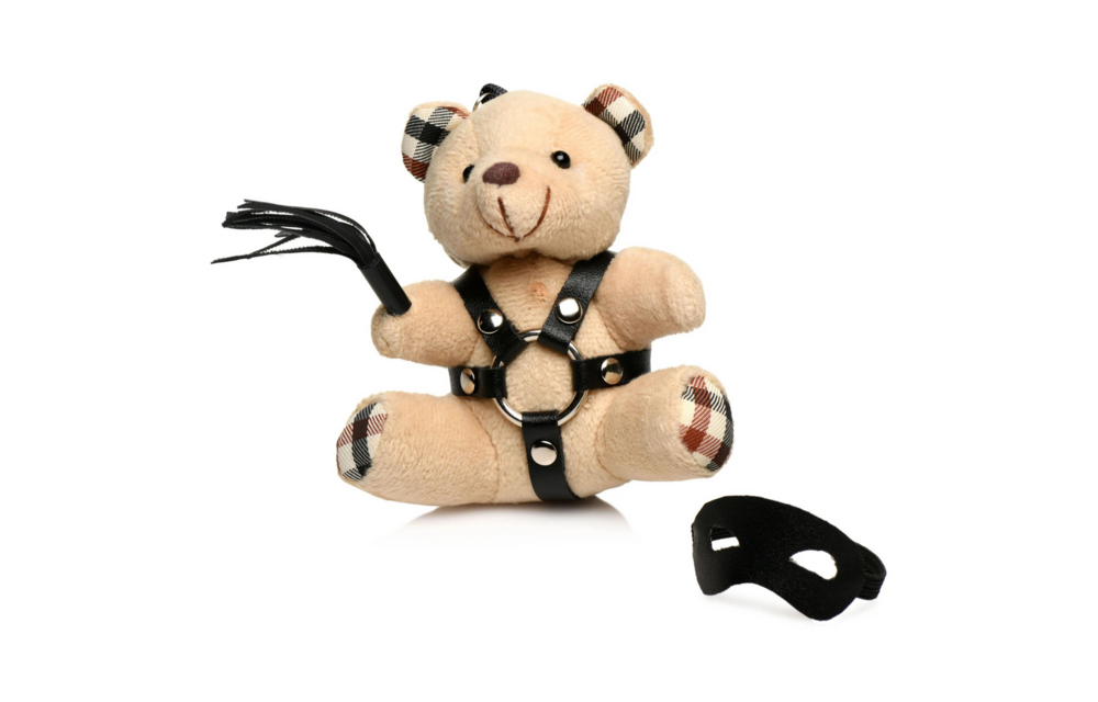 BDSM Teddy Bear Keyring Tan – Cute & Kinky Gift