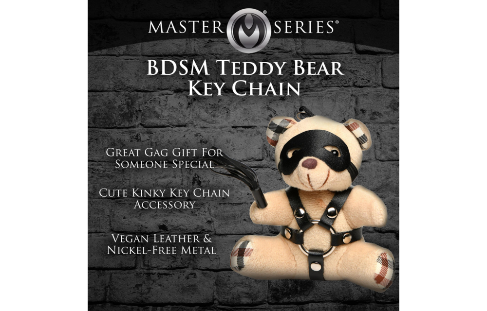 BDSM Teddybeer Sleutelhanger Tan – Schattig & Kinky Gift