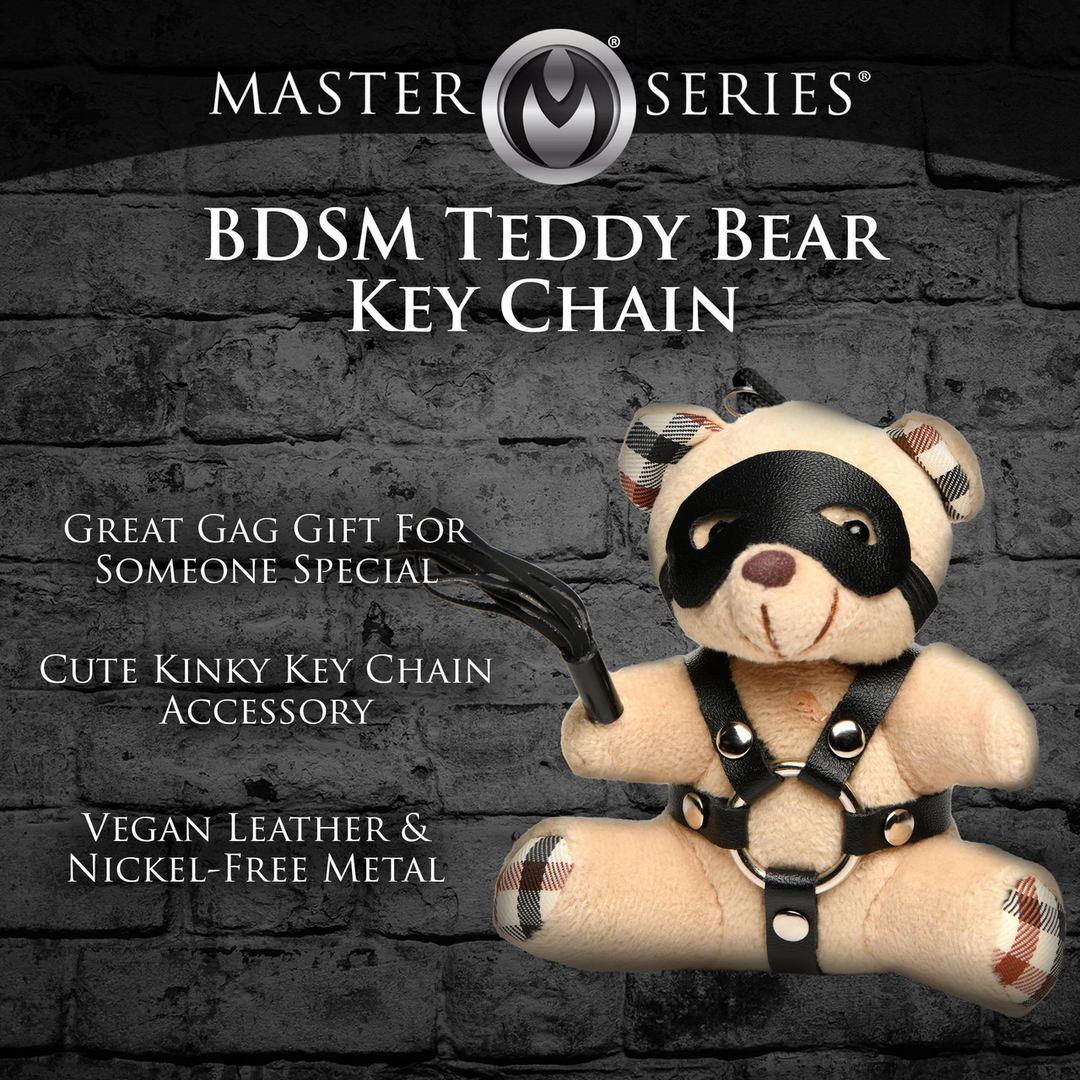 BDSM Teddybär Schlüsselanhänger Tan – Niedliches & verspieltes Geschenk