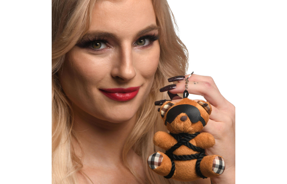Rope Teddy Bear Keychain - Brown