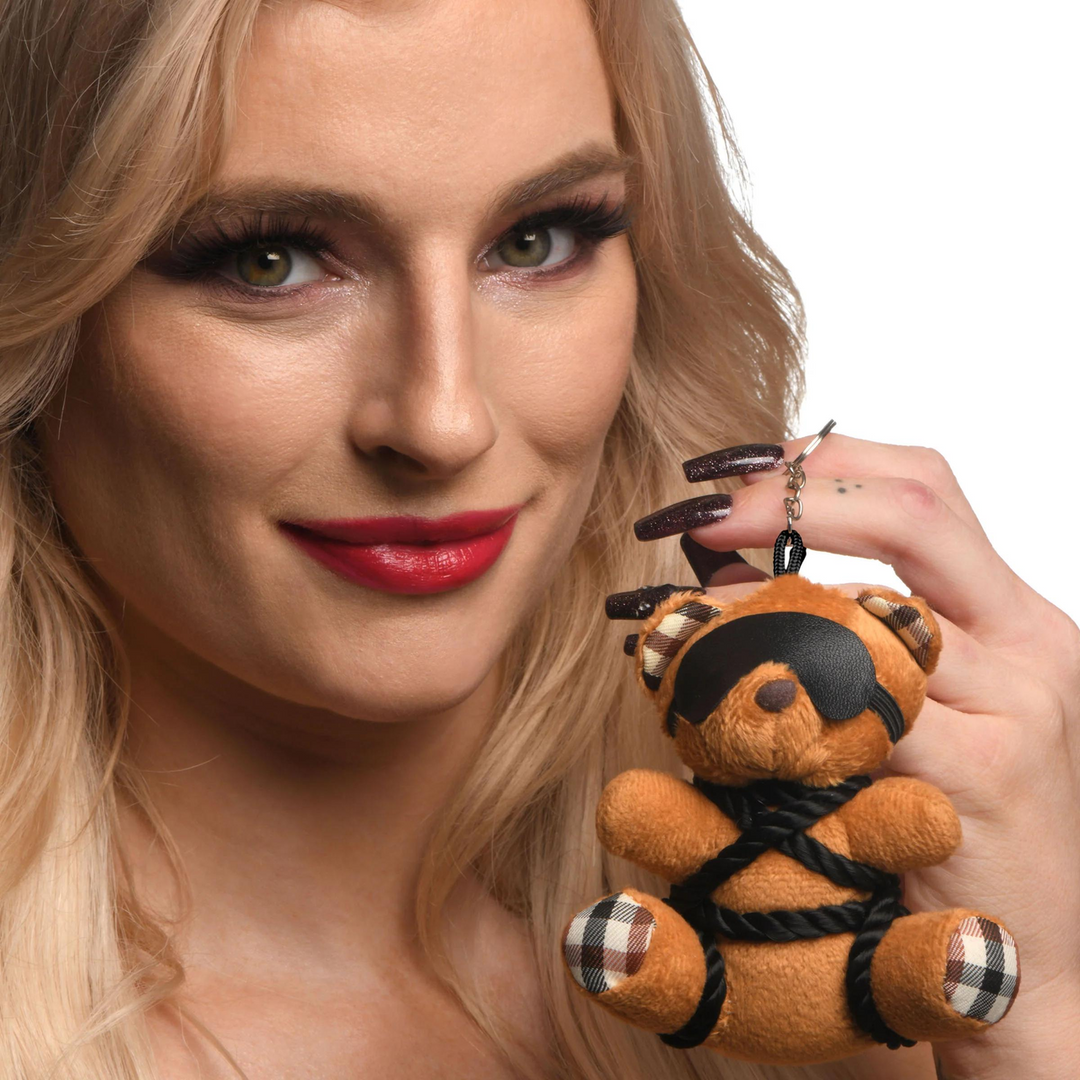 Rope Teddy Bear Keychain - Brown