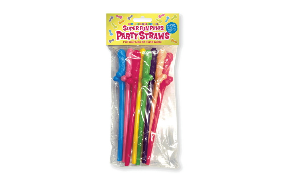Super Fun Penis - Multicolor Penis Rietjes - 8 Pack