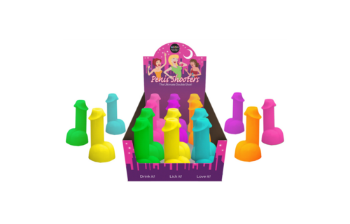 Neon Penis Shooter 12er-Pack | Bunte Party-Shots & Spaß