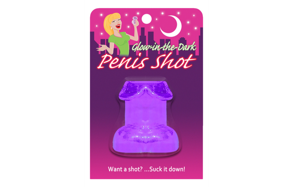 Glow-in-the-Dark Penis Shot Lila – Festliche Neon-Shots