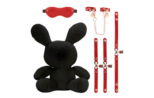 Konijnen Bondage - Velvet - Groot - Zwart