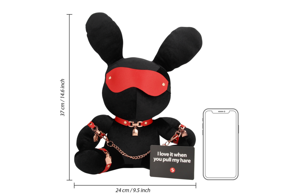 Rabbit Bondage - Velvet - Large - Black