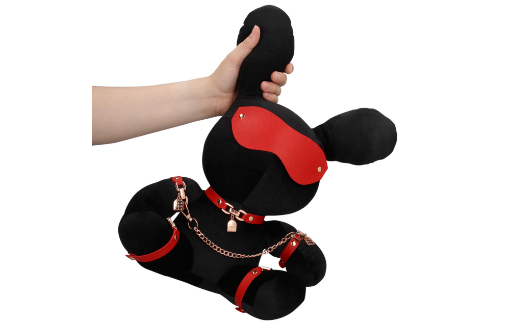 Rabbit Bondage - Velvet - Groß - Schwarz