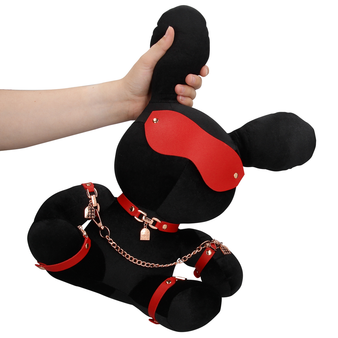 Rabbit Bondage - Velvet - Large - Black