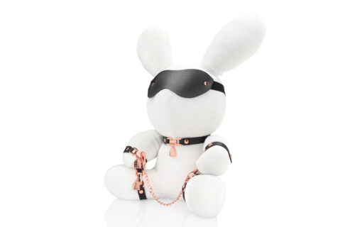 Kaninchen Bondage - Samt - Groß - Weiß