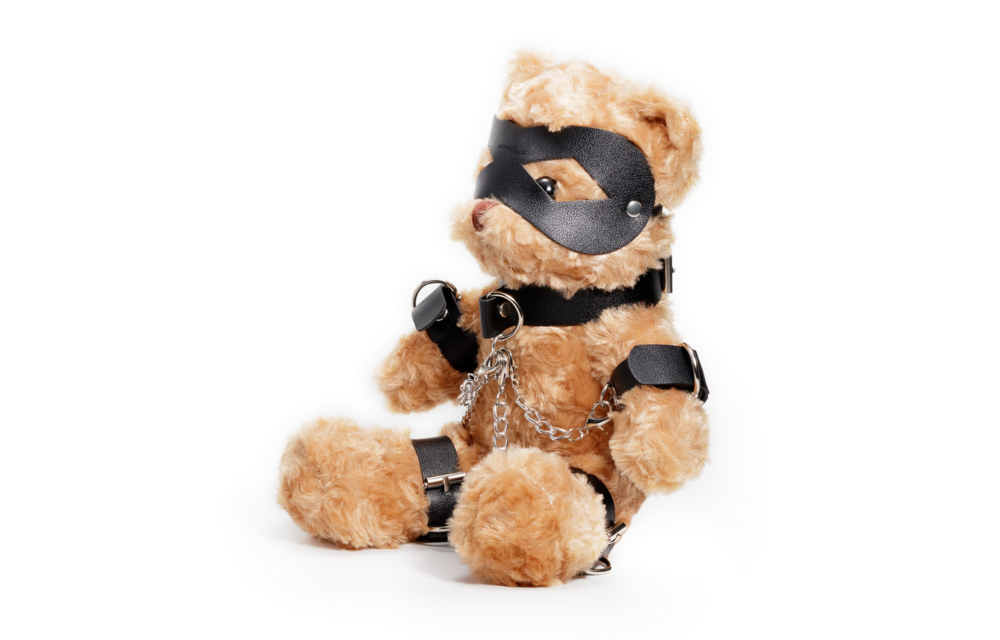 Crushito Bondage Teddybeer 31 cm Zwart – Stoer & Knuffelbaar