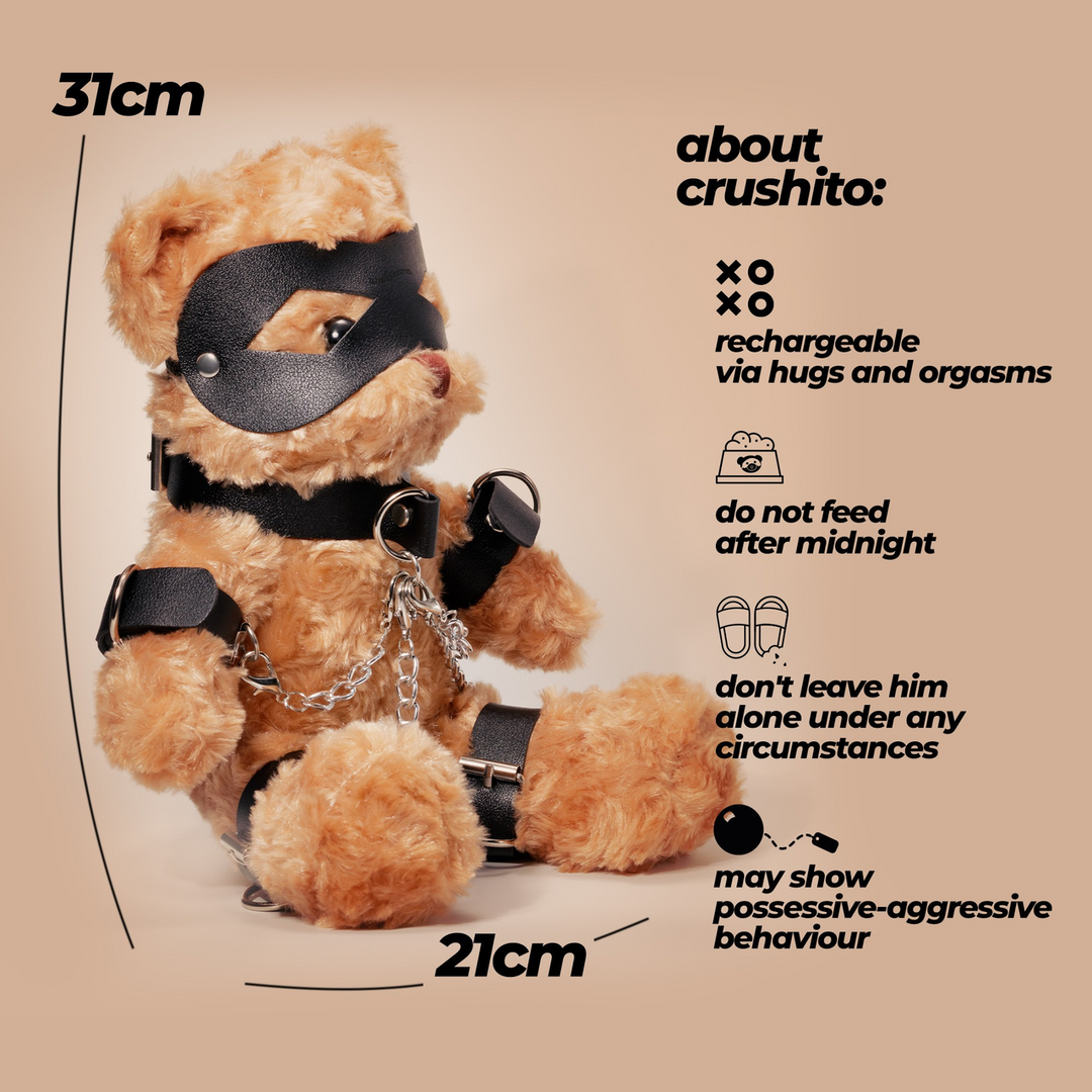 Crushito - Bondage Teddy Bear - 31 cm - Black