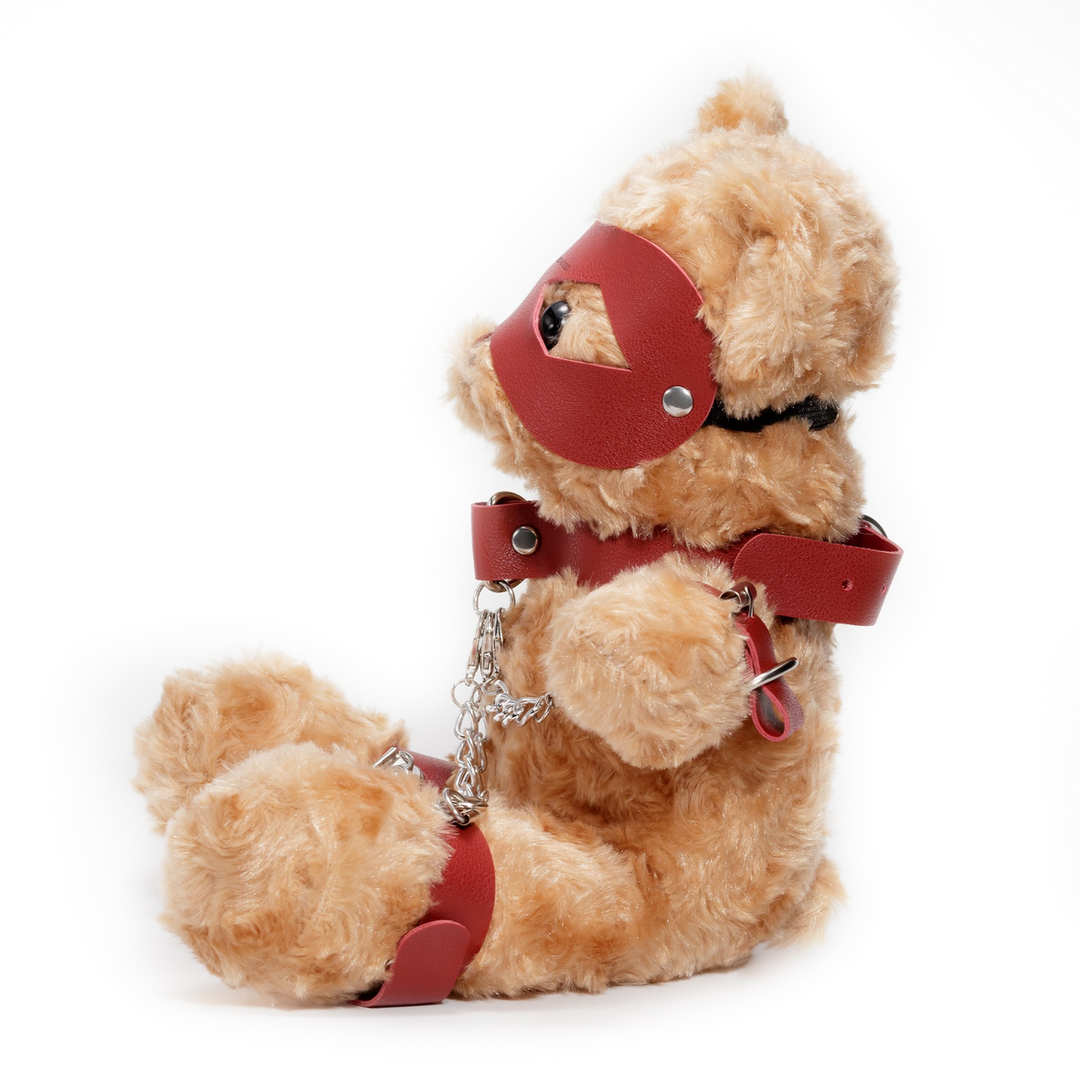 Crushito Bondage Teddybeer Rood 31 cm - Schattig & Ondeugend