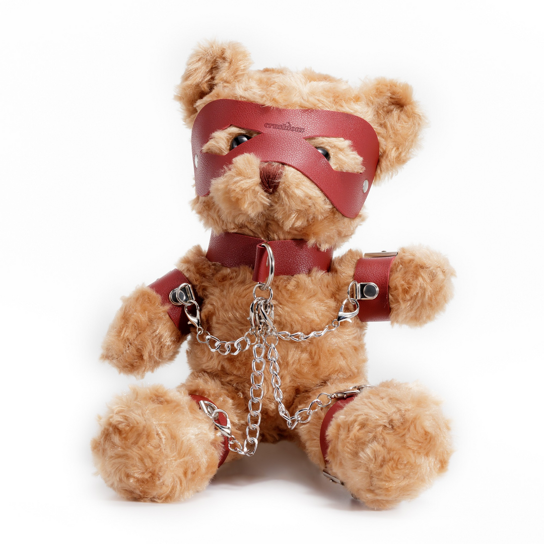 Crushito Bondage Teddybeer Rood 31 cm - Schattig & Ondeugend